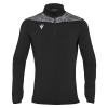 Толстовка тренировочная MACRON TIBER 1/4 ZIP TOP BLACK/WHITE
