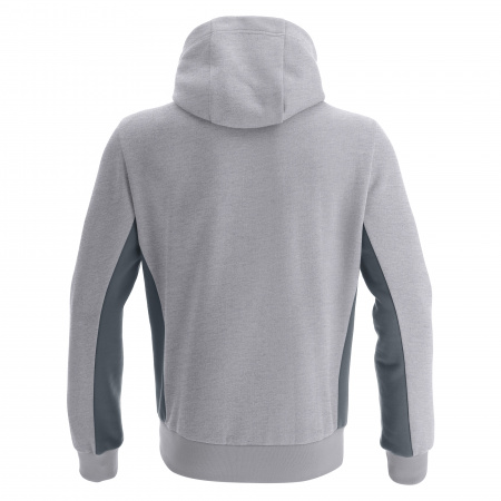 Олимпийка спортивная MACRON TRUMPET FULL ZIP HOODED SWEATSHIRT GREY MELANGE/ANTHRACITE