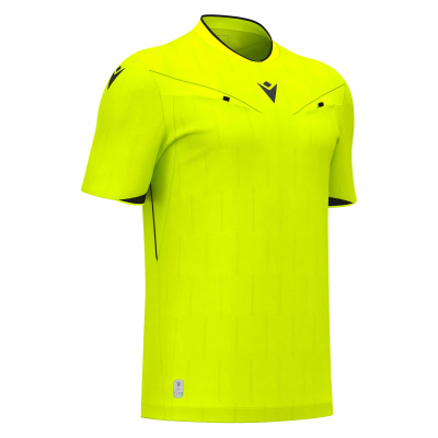 Футболка судейская проф. MACRON MENDEZ ECO SHIRT NEON YELLOW/BLACK
