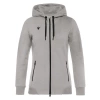 Олимпийка спортивная женская MACRON LYRE FULL LENGHT ZIP HOODED SWEATSHIRT GREY