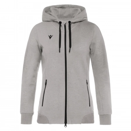Олимпийка спортивная женская MACRON LYRE FULL LENGHT ZIP HOODED SWEATSHIRT GREY