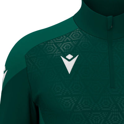 Толстовка тренировочная MACRON YARUGA TRAINING 1/4 ZIP TOP BOTTLE GREEN/LIGHT BOTTLE GREEN