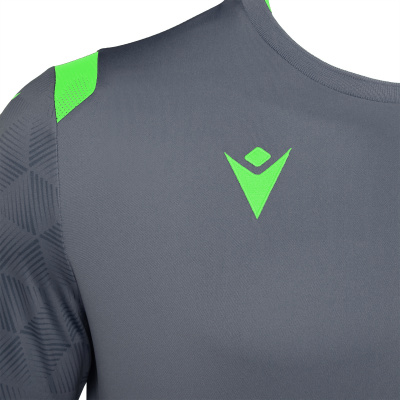 Футболка спортивная MACRON AQUARIUS SHIRT ANTHRACITE/NEON GREEN