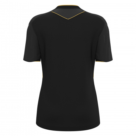 Футболка судейская проф. женская MACRON TESS ECO SHIRT SS BLACK/GOLD
