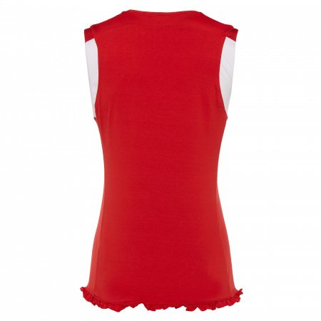 Майка спортивная MACRON MERCURY SLEEVELESS SHIRT RED/WHITE