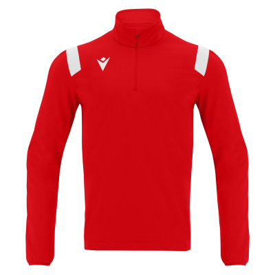 Толстовка тренировочная MACRON GANGE TRAINING 1/4 ZIP TOP RED/WHITE