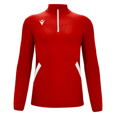 Толстовка тренировочная MACRON FRASER TRAINING 1/4 ZIP TOP RED/WHITE