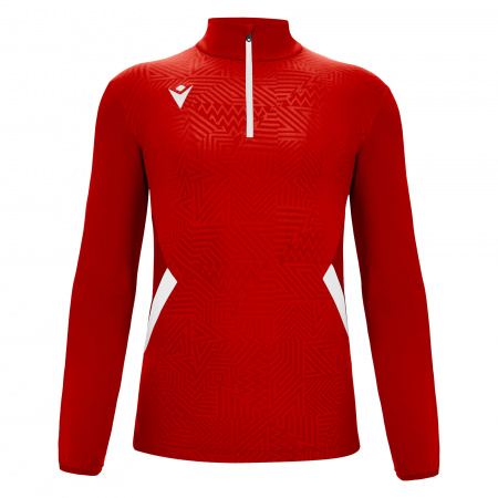 Толстовка тренировочная MACRON FRASER TRAINING 1/4 ZIP TOP RED/WHITE