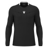 Футболка судейская проф. MACRON FRISK SHIRT LS BLACK/WHITE