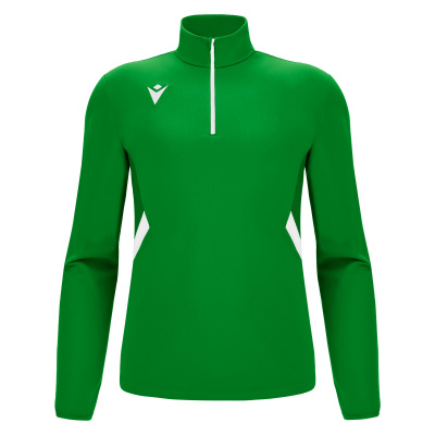 Толстовка тренировочная MACRON PIAVE TRAINING 1/4 ZIP TOP GREEN/WHITE