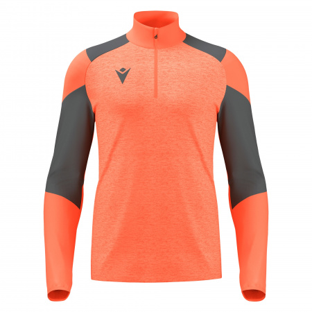 Толстовка тренировочная MACRON IZEL TRAINING 1/4 ZIP TOP NEON CORAL/ANTHRACITE
