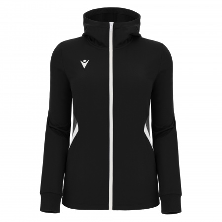 Олимпийка парадная женская MACRON BASTET FULL ZIP TOP BLACK/WHITE