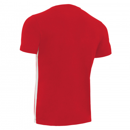 Футболка спортивная х/б MACRON FLUTE T-SHIRT RED/WHITE