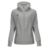 Олимпийка спортивная женская MACRON DRUM FULL ZIP HOODED SWEATSHIRT GREY MELANGE