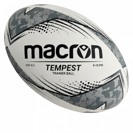 Мяч регбийный MACRON TEMPEST РАЗМЕР 5 WHITE/BLACK