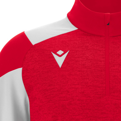 Толстовка тренировочная MACRON CUZCO TRAINING 1/4 ZIP TOP RED/WHITE