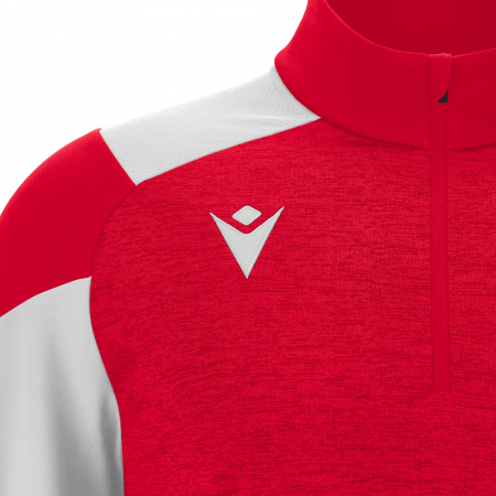 Толстовка тренировочная MACRON CUZCO TRAINING 1/4 ZIP TOP RED/WHITE