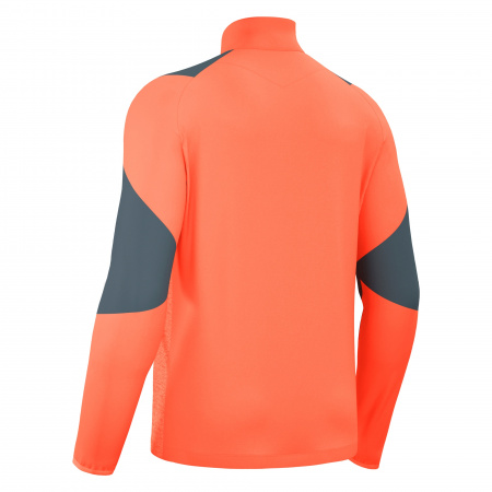 Толстовка тренировочная MACRON IZEL TRAINING 1/4 ZIP TOP NEON CORAL/ANTHRACITE
