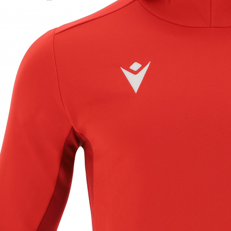 Толстовка спортивная MACRON ELECTRO HOODY POLYDIAGONAL RED