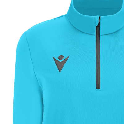 Толстовка тренировочная женская MACRON MAIRA TRAINING 1/4 ZIP TOP NEON SKY/ANTHRACITE