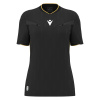 Футболка судейская проф. женская MACRON TESS ECO SHIRT SS BLACK/GOLD