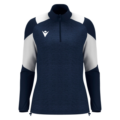 Толстовка тренировочная женская MACRON CHANTICO TRAINING 1/4 ZIP TOP NAVY/WHITE