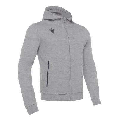 Олимпийка спортивная MACRON CELLO FULL ZIP HOODED SWEATSHIRT GREY