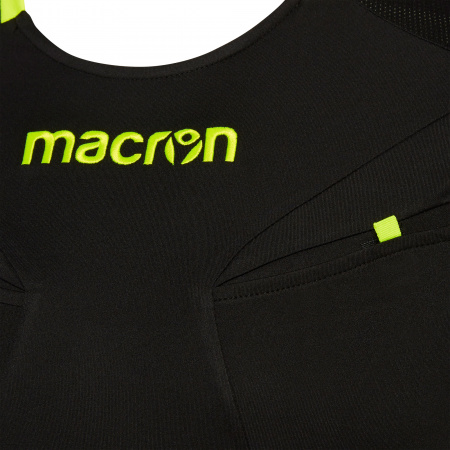 Футболка спортивная MACRON ARCTURUS SHIRT BLACK/NEON YELLOW