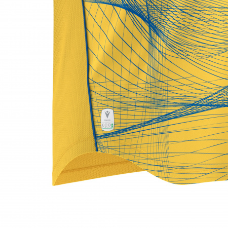 Футболка спортивная MACRON WYVERN ECO SHIRT YELLOW/ROYAL BLUE