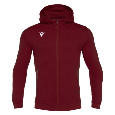 Олимпийка спортивная MACRON CELLO FULL ZIP HOODED SWEATSHIRT CARDINAL