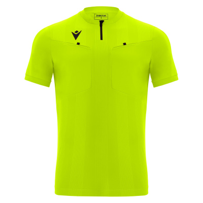 Футболка судейская проф. MACRON DIENST ECO SHIRT NEON YELLOW/BLACK