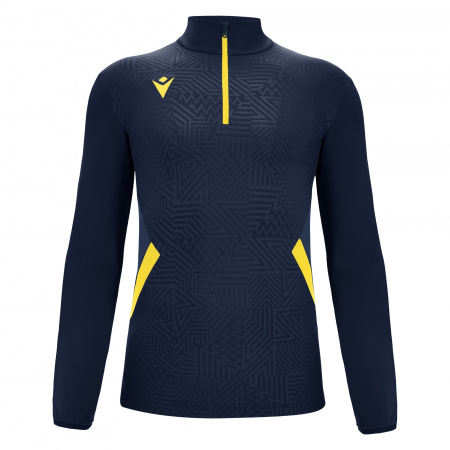 Толстовка тренировочная MACRON FRASER TRAINING 1/4 ZIP TOP NAVY/YELLOW