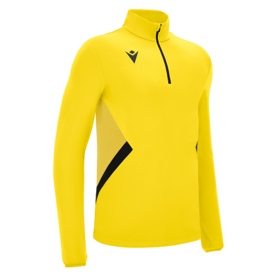 Толстовка тренировочная MACRON PIAVE TRAINING 1/4 ZIP TOP YELLOW/BLACK