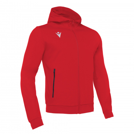 Олимпийка спортивная MACRON CELLO FULL ZIP HOODED SWEATSHIRT RED