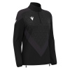 Толстовка тренировочная женская MACRON ANORA TRAINING 1/4 ZIP TOP BLACK/DARK GREY
