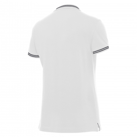 Поло спортивное женское х/б MACRON HAMBO POLO WHITE/ANTHRACITE