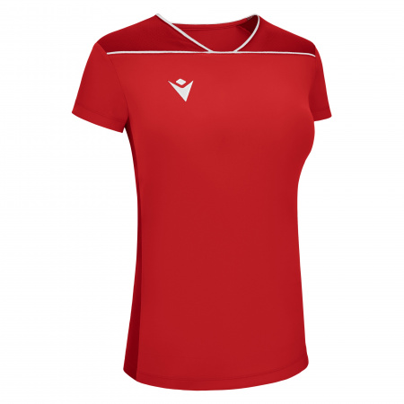 Футболка спортивная женская MACRON ZINC SHIRT RED/DARK RED/WHITE