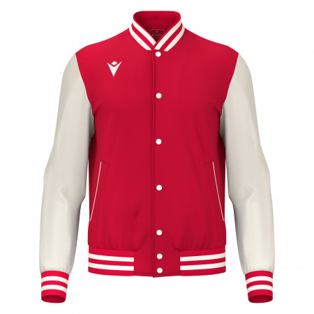 Куртка спортивная MACRON FIDDLE VARSITY COLLEGE JACKET RED/OFFWHITE